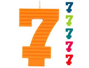 Свеча для торта Цифра ЭКО "7" 7см