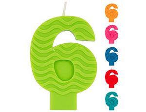 Свеча для торта Цифра ЭКО "6" 7см