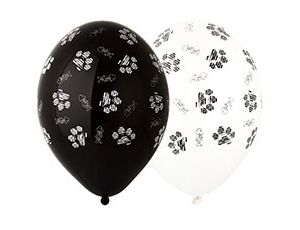 Шар латекс 14"/Bb пастель Котики Лапки (25шт)