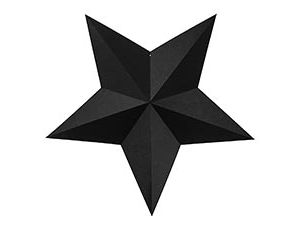 Звёзды подвесные 6 шт., чёрные