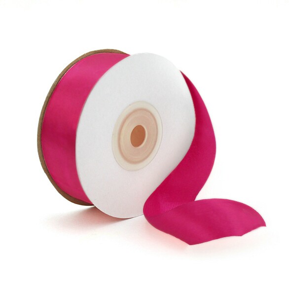 Лента атлас 12ммх22,85м Ярко-розовый Лента атлас 12ммх22,85м Ярко-розовый