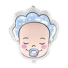 Шар фольга фигура новорож Малыш BABY BOY 16" 40см Hх18" 45см W PD