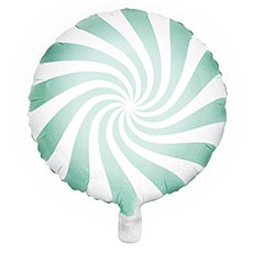 Шар фольга с рисунком 18''/PD круг Леденец конфета пастель Light Blue 18"/45см