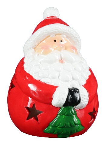 Фигура с подсветкой Дед Мороз с елкой 15х14х15,5см