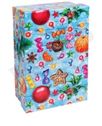 Коробка прямоугольник Новогодняя атмосфера 15х10х5см