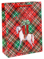Пакет M Новогодняя лошадка 18х24х8,5см