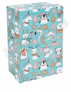 Коробка прямоугольник Зверята ждут Новый Год 17х11х6см