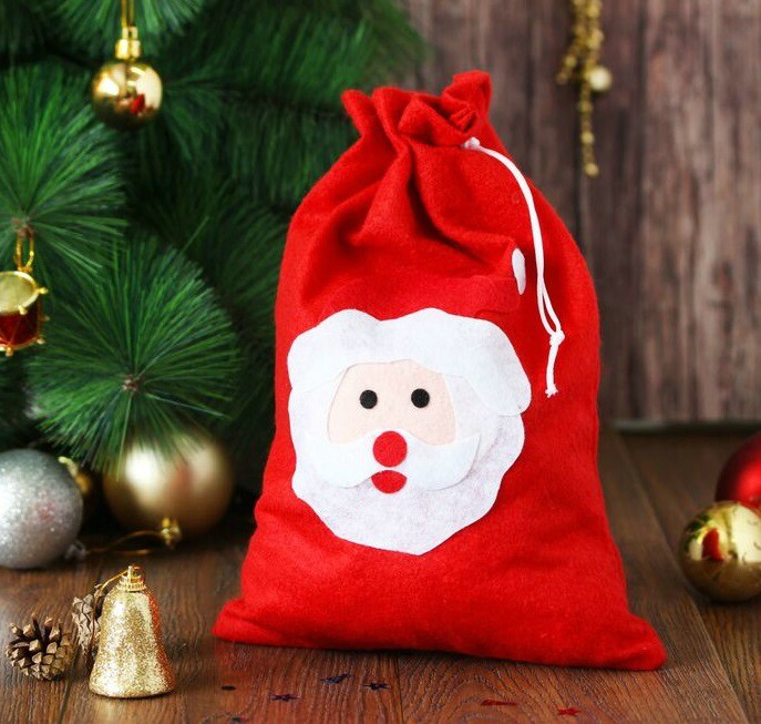 Мешок для подарков 19*29,5 см Дед Мороз