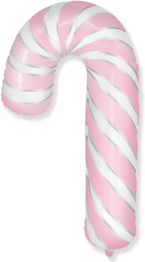 Шар фольга фигура Леденец трость розовый 39'' 99см Fm