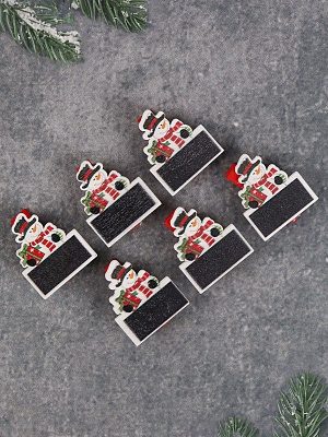 Прищепки дерево декор Снеговик 3,5см (уп6)