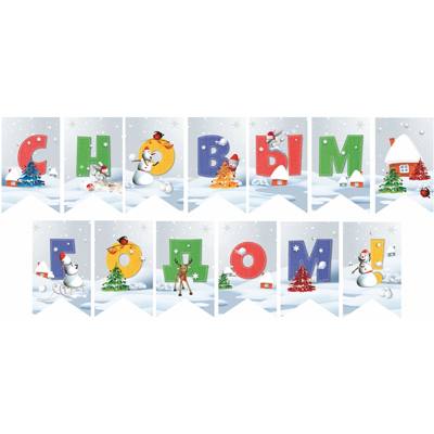 Гирлянда Буквы С Новым Годом снеговики 250см