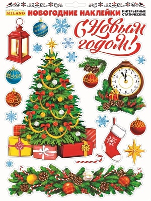 Наклейка 30х40 Новогодняя елочка