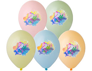 Шар 14", латекс, пастель, 50 шт. 8 Марта. Тюльпаны