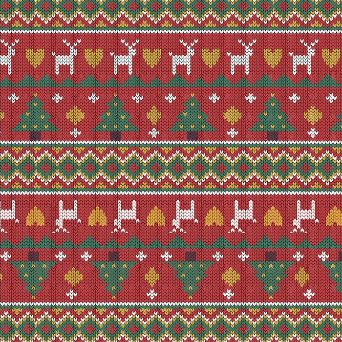 НГ Бумага лист 0,7х1,0м Новогодний орнамент с оленями (20509491)