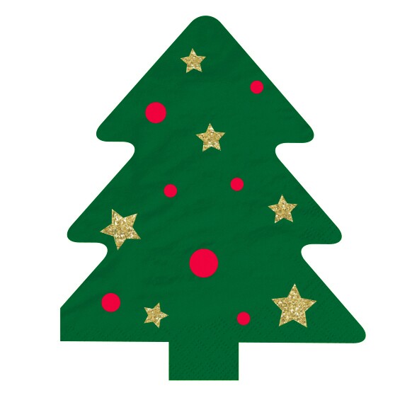 Салфетки формовые Елка Новогодняя (уп12)