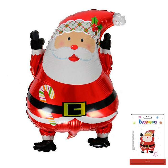 Шар фольга фигура Санта Santa 24" 60см ВС