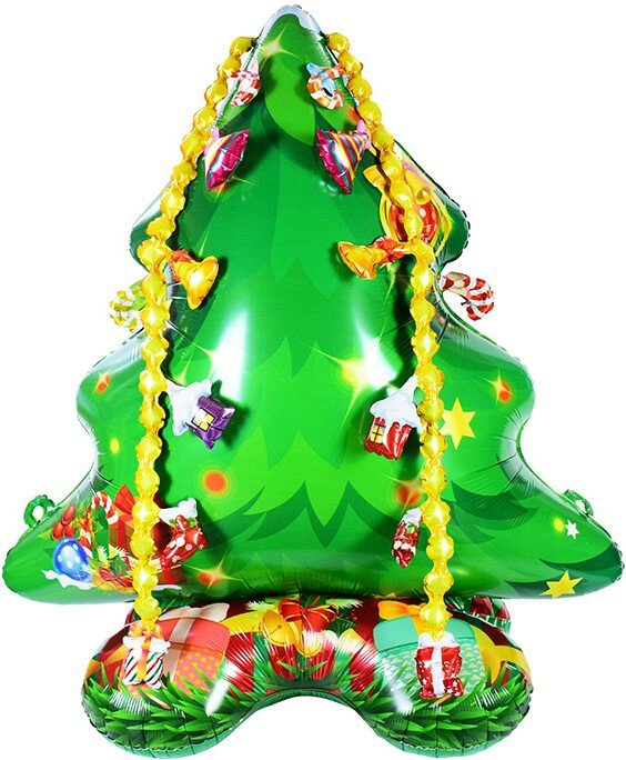 Шар фольга на подставке AIR Новогодняя елка 48'' 122см FL