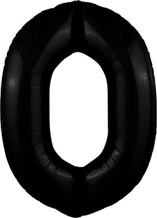 Шар фольга Цифра 40''/AG Slim Черная "0"