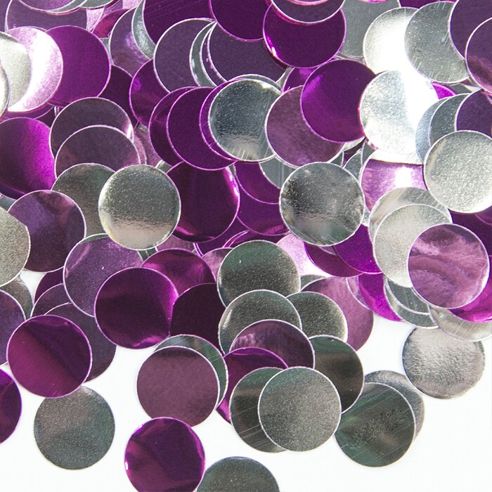 Конфетти Круг фольга 1,0см Розовый микс металлик 50г