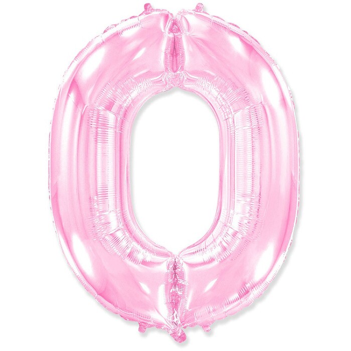 Шар фольга Цифра 40''/Fm Розовая Pink "0"