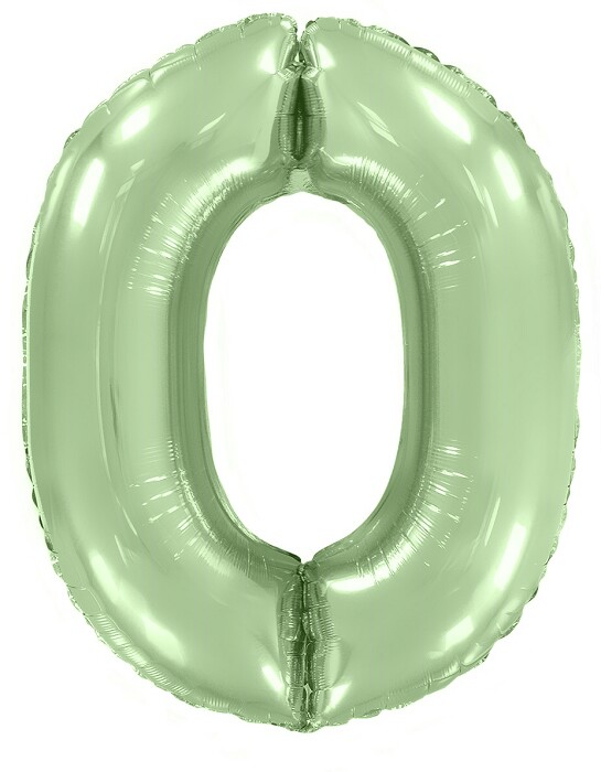 Шар фольга Цифра 40''/Fm пастель Мятный Mint "0"