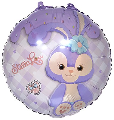 Шар фольга с рисунком 18"/ВЗ круг Заяц сиреневый
