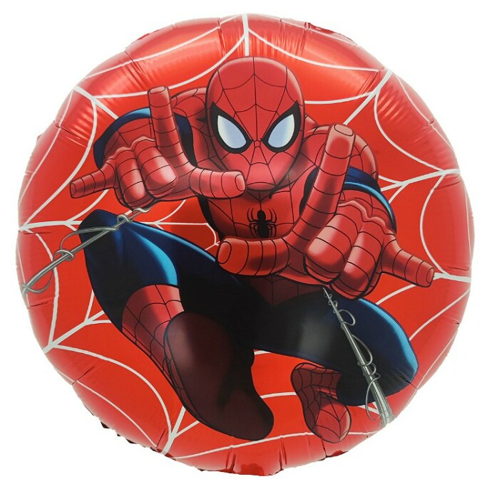 Шар фольга с рисунком 18''FL Круг Человек Паук Дизайн №2
