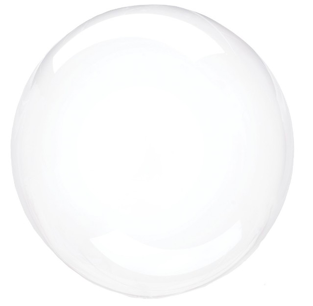 Шар фольга без рисунка 50'' 127см/FL Баббл Deco Bubble (синяя упаковка), Прозрачный, Кристалл