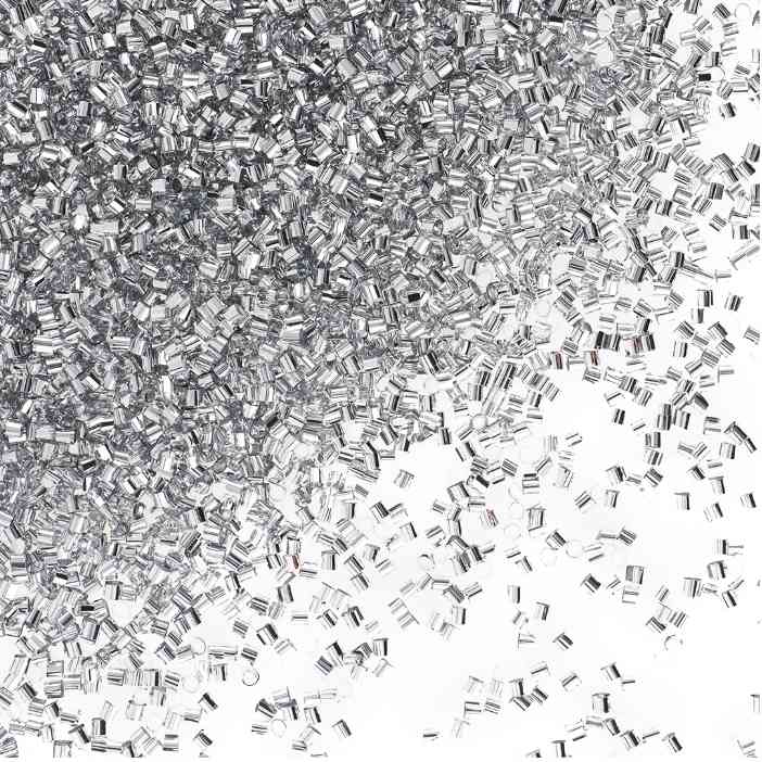 Конфетти фольга Цилиндры Металлик Серебро 0,2см 20г