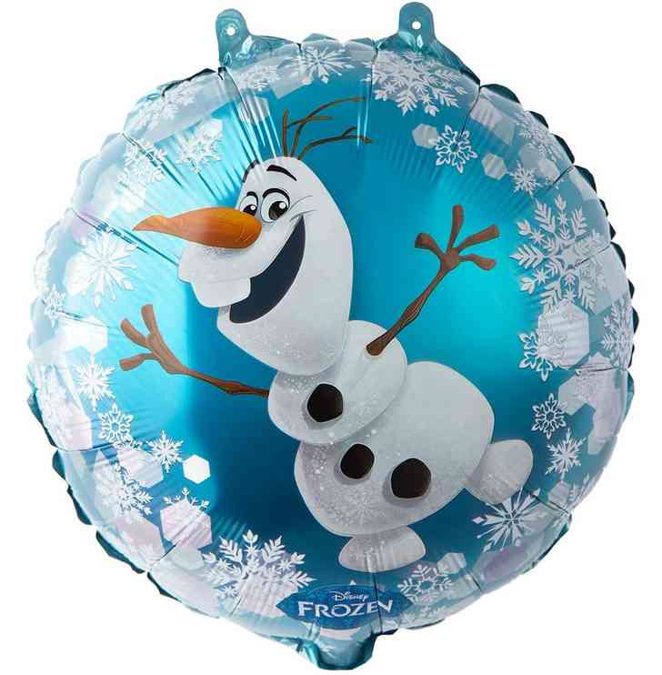 Шар фольга с рисунком 18"/ВЗ круг Снеговик Олаф