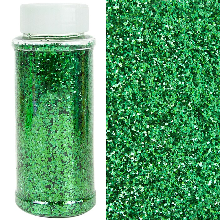 Глиттер 90г фольга Шестиугольники металлик Зеленый в банке 0,1см