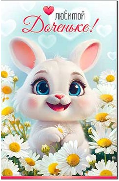 Открытка Любимой Доченьке (дет.)