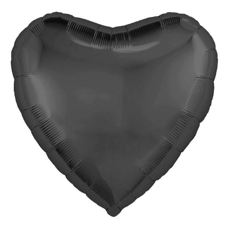 Шар фольга без рисунка 18'' сердце Графит AG