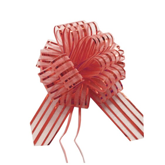 Бант шар 50мм органза Премиум Красный 1шт