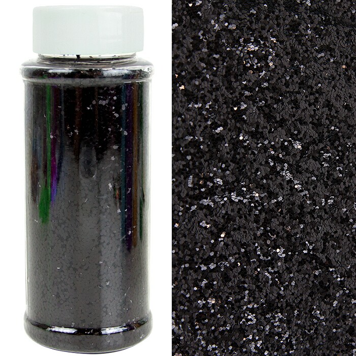 Конфетти 90г фольга шестиугольники Черный металлик 0,1см