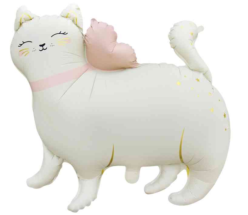 Шар фольга фигура Кошечка с бантом 27" 69смFL