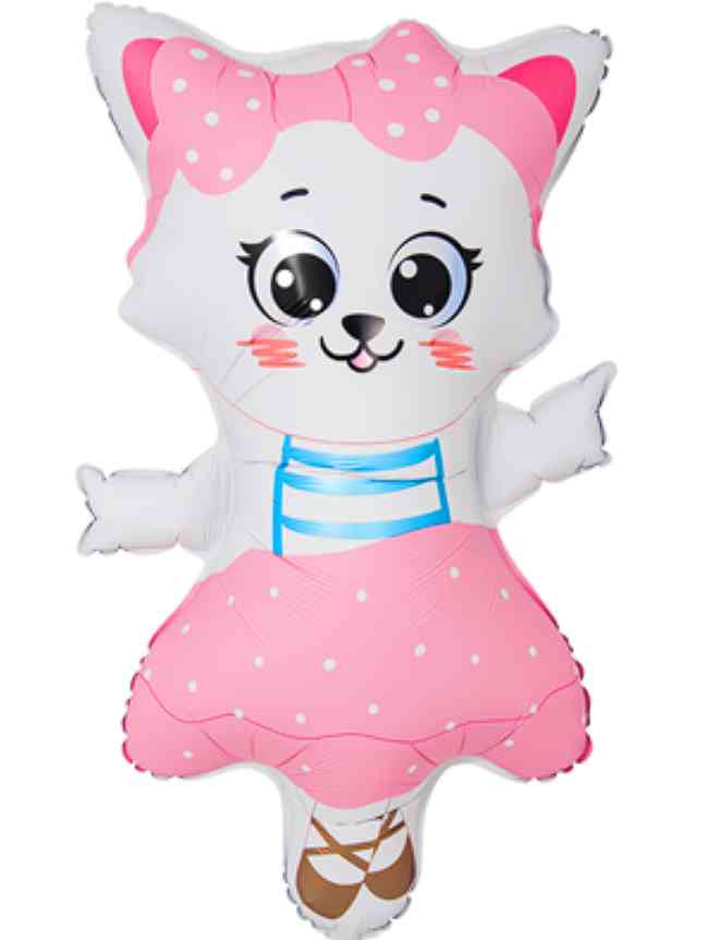 Шар фольга фигура море Кошка танцующая 38" 96CM ВЗ