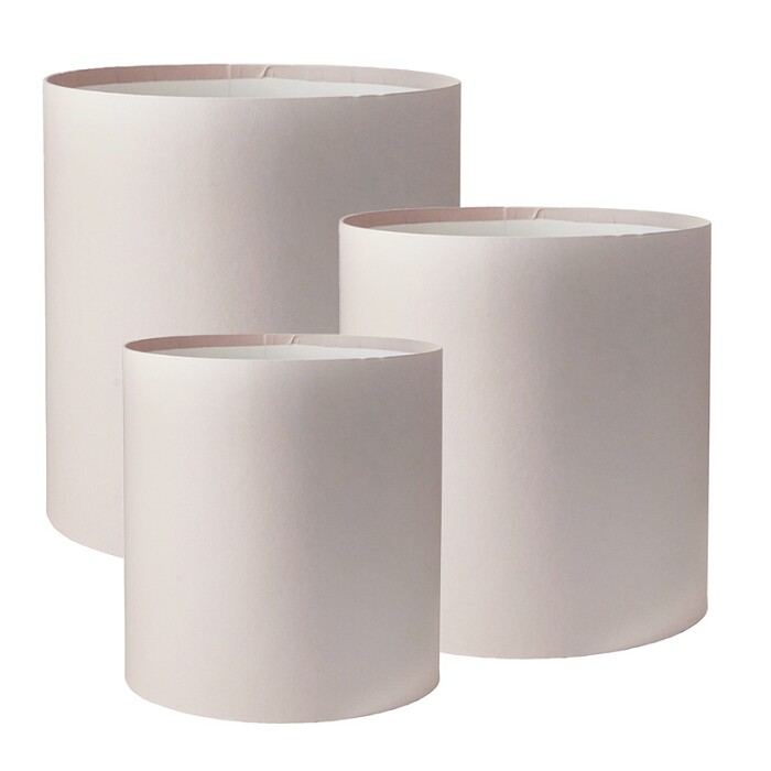 Коробка Цилиндр 18х18см Премиум Пудровый ВС