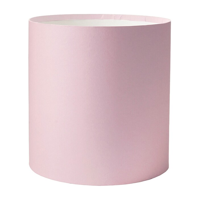 Коробка Цилиндр 13х13см Без крышки Премиум Нежно-розовый