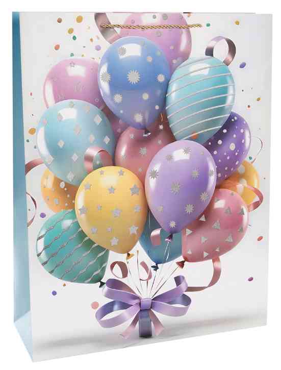 Пакет бумажный XXL 43х55см Множество шаров Дизайн №4