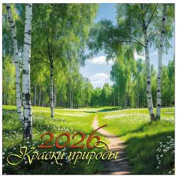 Календарь настенный 2026 12 л, 20*20 см Краски природы