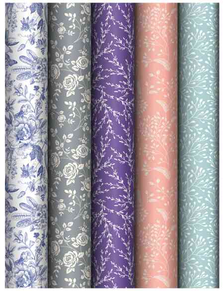 Бумага лист 70х100см Grace pattern ассорти 5 дизайнов