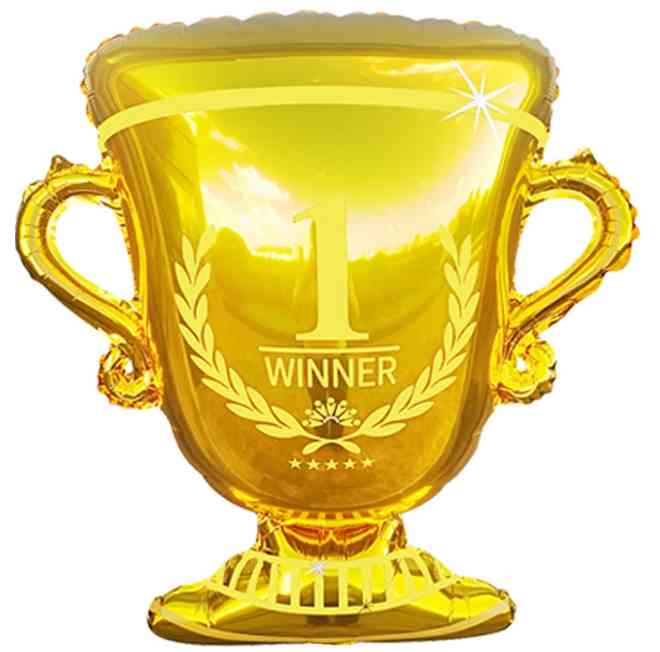 Шар фольга фигура Кубок Чемпиона Золото 29" 74смFL (упак)