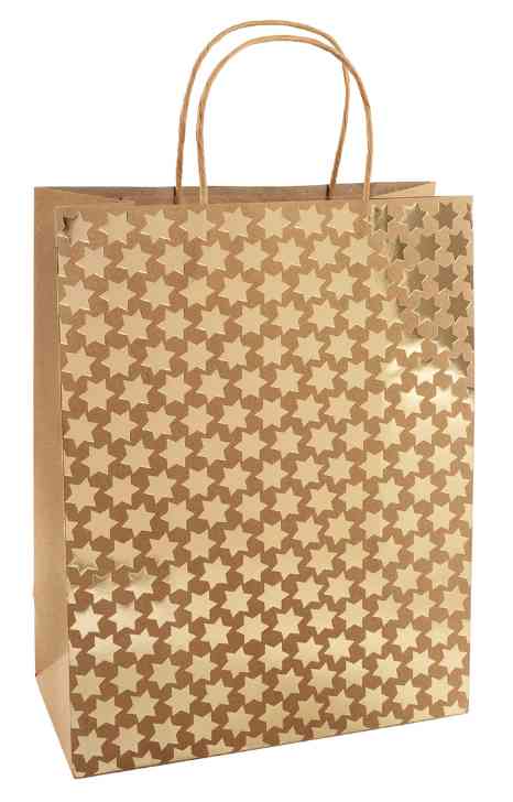 Пакет крафт L 24х31см Роскошь золота Дизайн №3