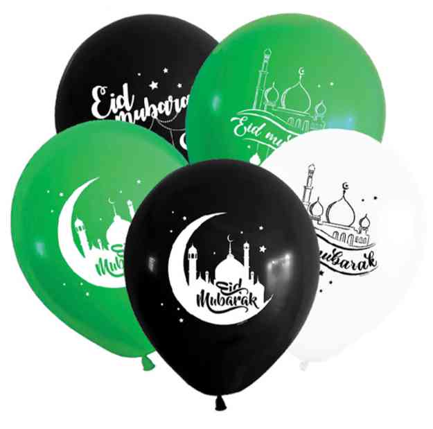 Шар латекс с рисунком 12"ВП пастель Ид Мубарак Eid Mubarak (50шт)