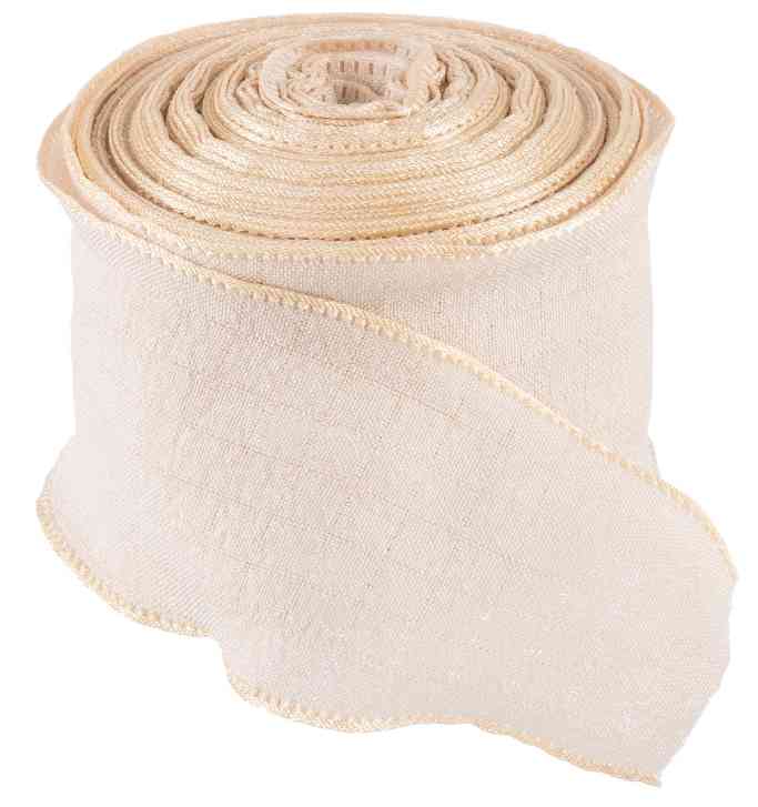 Лента тканевая 4х9,14м Нежная волна Кремовый
