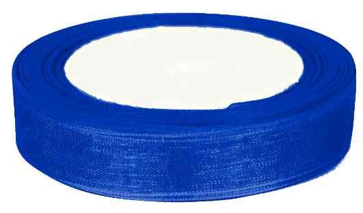 Лента органза 1,2х22,85м Королевский синий