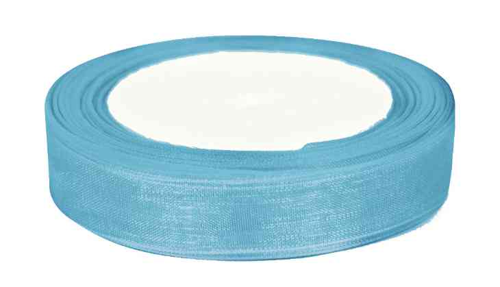 Лента органза 1,2х22,85м Голубой