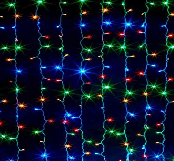 НГ Гирлянда электрическая Водопад Разноцветный 3х3мАА