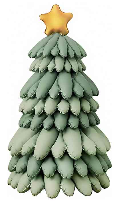 НГ Шар фольга фигура AIR Новогодняя елка Зеленый 51" 130смFL (упак)